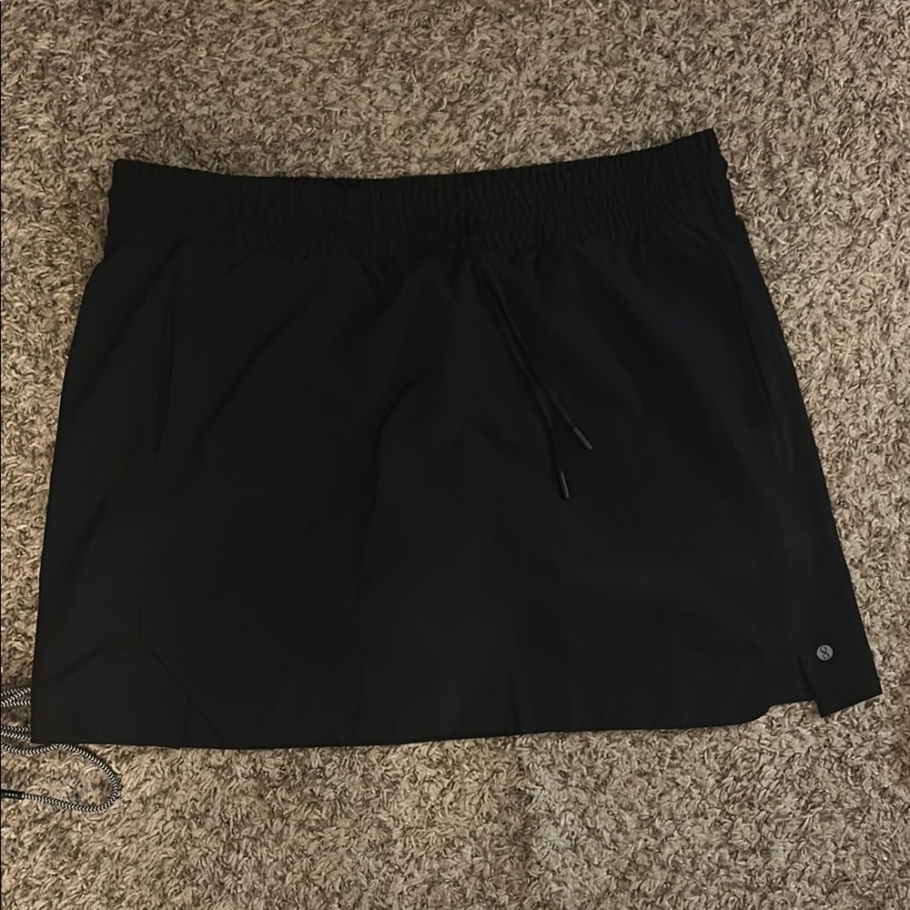 Black Skort  with Drawstring Waist